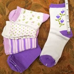 NWOT Set of 5 women's/young women's short crew quarter length socks SZ 9-11